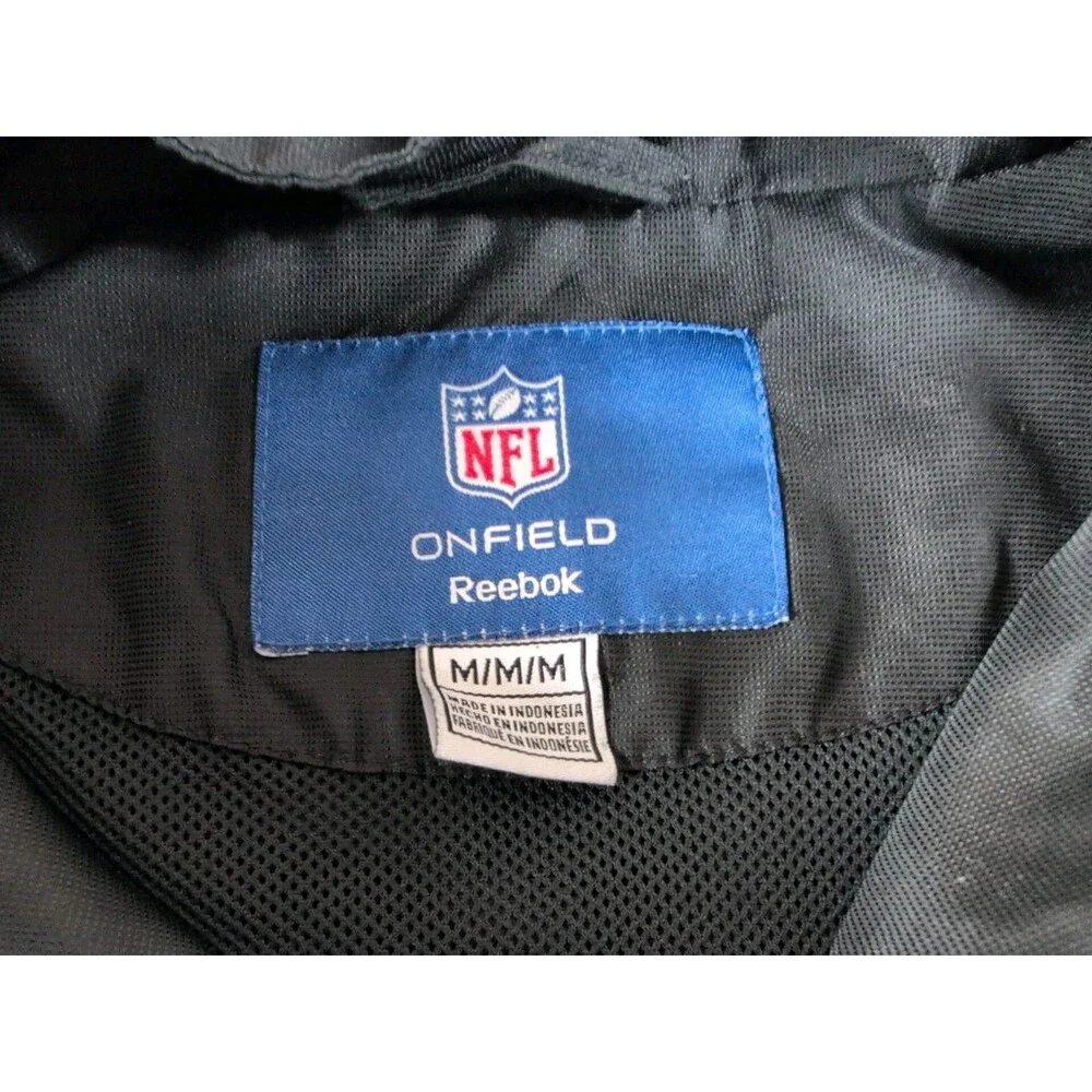 Minnesota Vikings Reebok On Field 1/4 Zip Pullover Jacket Medium Black Purple
